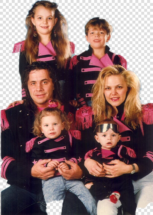  wwe  wwf  brethart   Bret The Hitman Hart Family  HD Png DownloadTransparent PNG