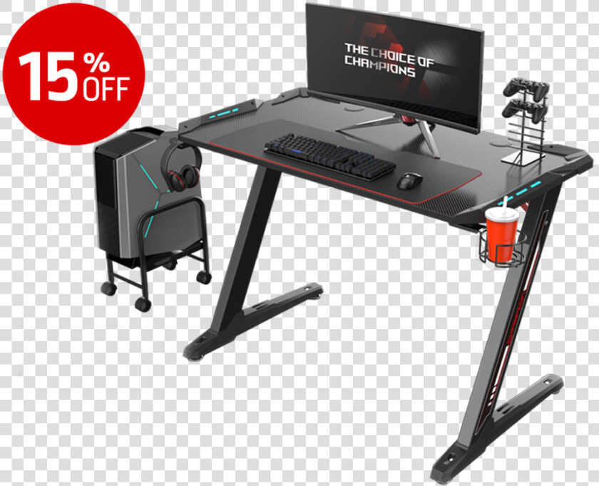 Eureka Ergonomic® Z1 S Gaming Desk With Led Lights    Eureka Ergonomic Gaming Desk  HD Png DownloadTransparent PNG