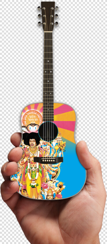 Axe Heaven Jimi Hendrix Axis Bold As Love Mini Acoustic   Miniature Guitar  HD Png DownloadTransparent PNG