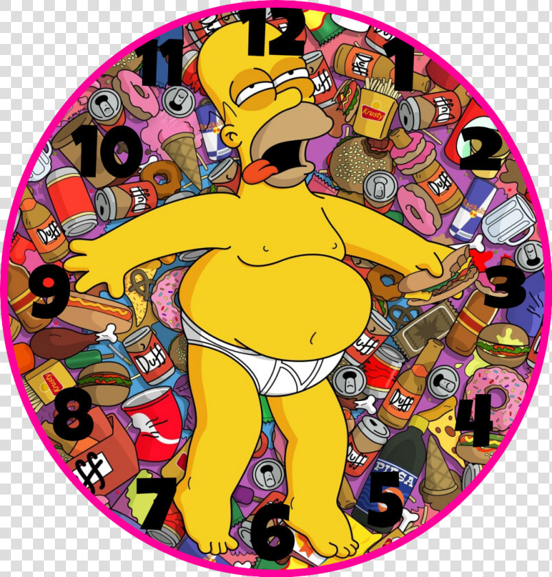   simpsons  homer  reloj   Obesity Homer  HD Png DownloadTransparent PNG