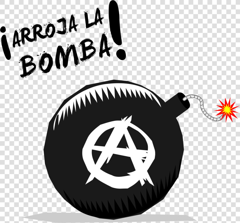 Transparent Bomb Clipart Black And White   Anarchy Symbol On A Bomb  HD Png DownloadTransparent PNG