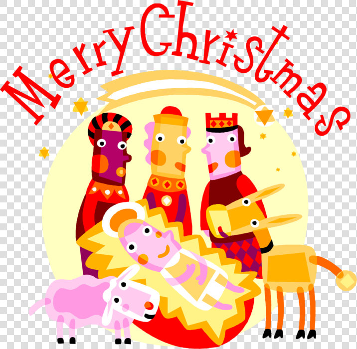 Vector Illustration Of Wise Man Magi Visits Jesus Nativity    Baby Jesus  HD Png DownloadTransparent PNG