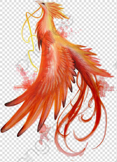 Phoenix Clipart Flaming   Watercolor Phoenix Bird Painting  HD Png DownloadTransparent PNG