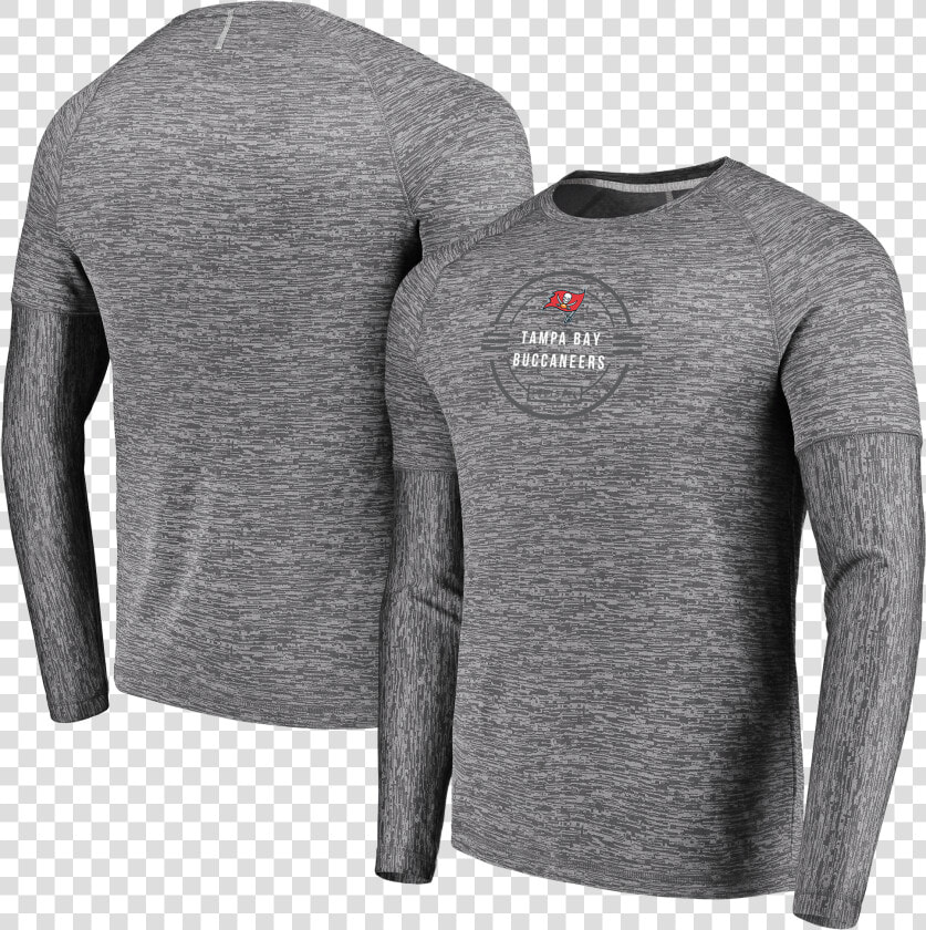 Majestic Buccaneers Men S Grey Long Sleeve Ultra Streak   Long sleeved T shirt  HD Png DownloadTransparent PNG