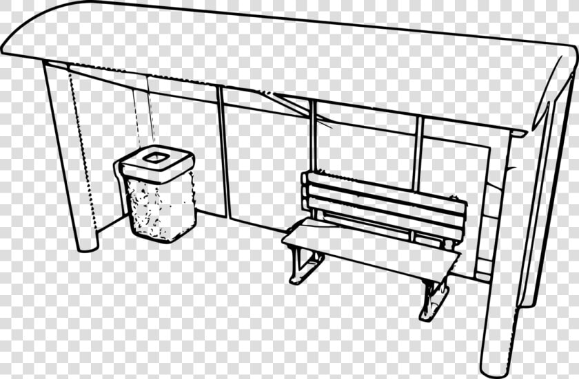 Bus Stop   Draw A Bus Station  HD Png DownloadTransparent PNG