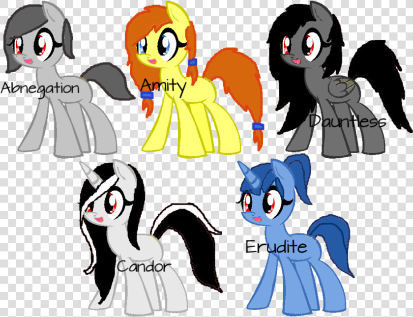 Ponies Divergent Factions  Mlp My Little Pony  Ponies    Fan Art Divergent  HD Png DownloadTransparent PNG