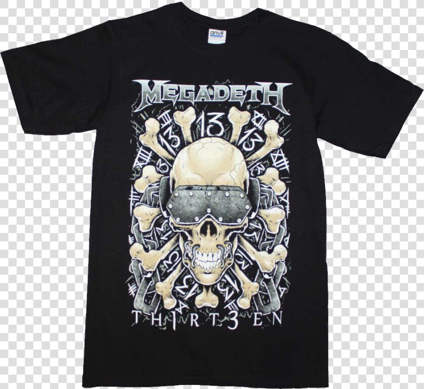 Megadeth T Shirt   Megadeth Thirteen T Shirt  HD Png DownloadTransparent PNG