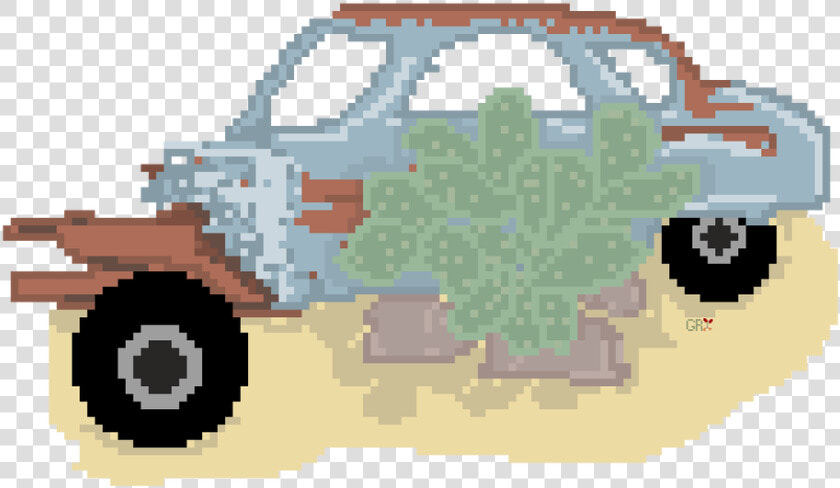 Pixel Art Of Broken Down And Rusted Old Vw Bug With  HD Png DownloadTransparent PNG