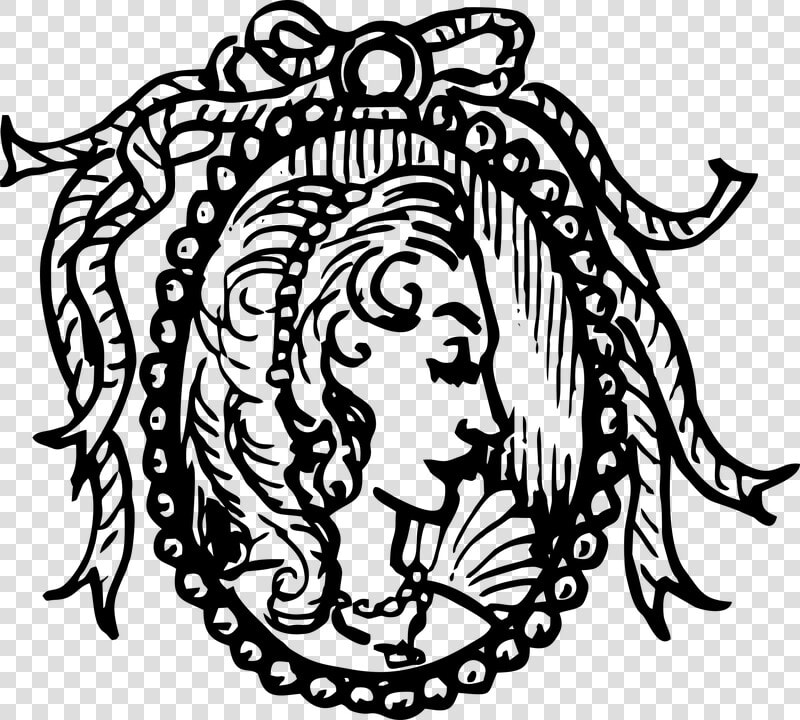 Locket  Cameo  Portrait  Lady  Young Lady  Vintage   Gambar Stelcil Airbrush Wanita Bajak Laut  HD Png DownloadTransparent PNG