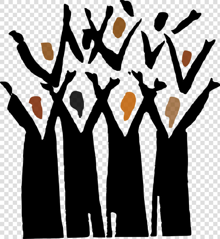 Stylized Choir Members With Hands Reaching Up   Choir Clipart  HD Png DownloadTransparent PNG