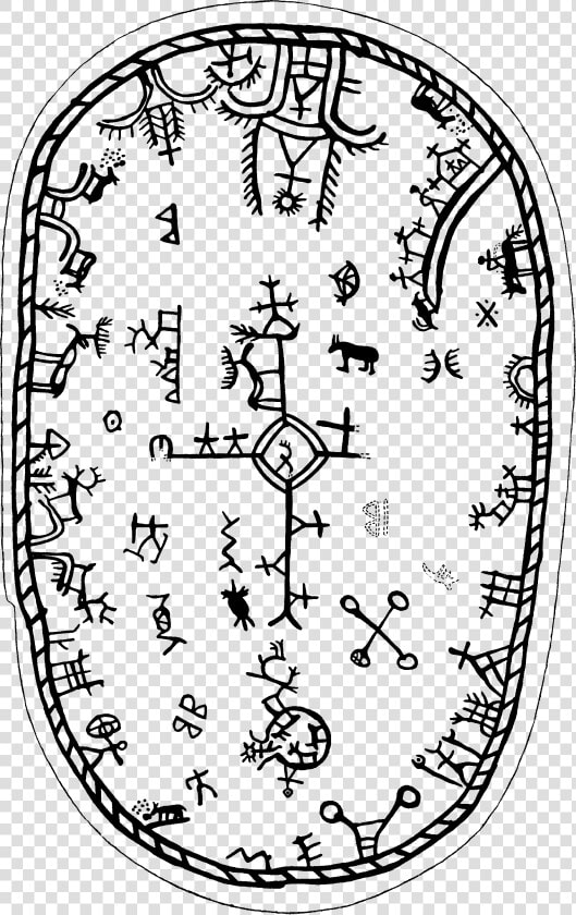 Sámi Mythology Shaman Drum Samisk Mytologi Schamantrumma   Sami Rune Drum  HD Png DownloadTransparent PNG