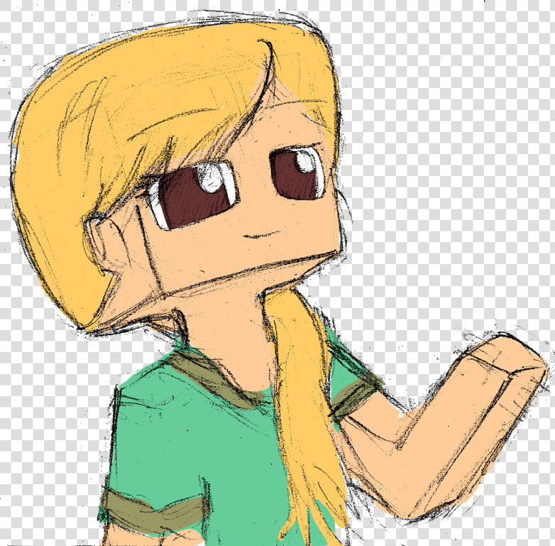 Alex   Steve Minecraft Fan Art  HD Png DownloadTransparent PNG