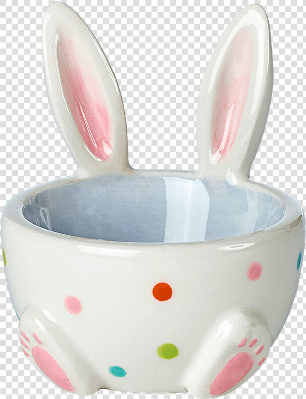 Eggcup With Rabbit Ears Blue   Ceramic  HD Png DownloadTransparent PNG