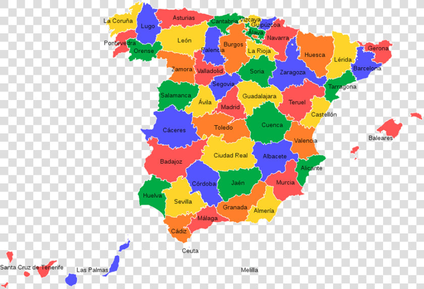 Mapa Provincias España  HD Png DownloadTransparent PNG