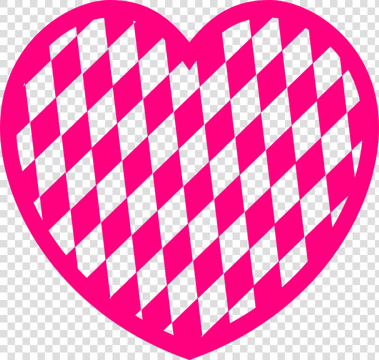 How To Set Use Pink Heart With Diamond Pattern Clipart   Heart With Diamond Pattern  HD Png DownloadTransparent PNG