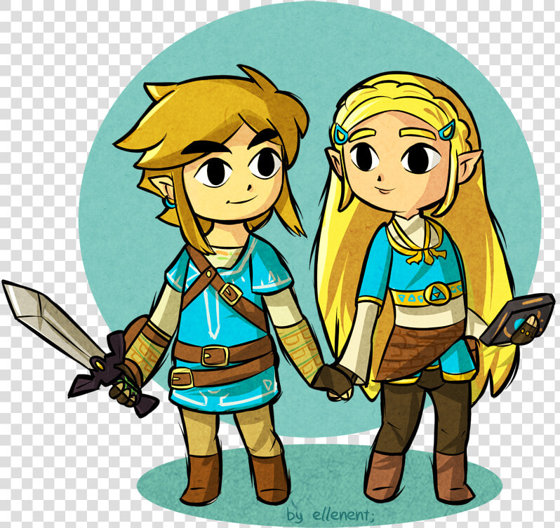 “botw Zelink In Wind Waker Style ”   Zelda Wind Waker Art  HD Png DownloadTransparent PNG