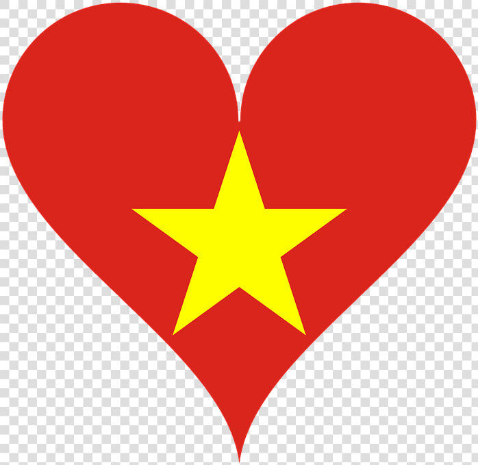 Heart  Love  Vietnam  Flag  Star  Asia  South  Symbol  HD Png DownloadTransparent PNG