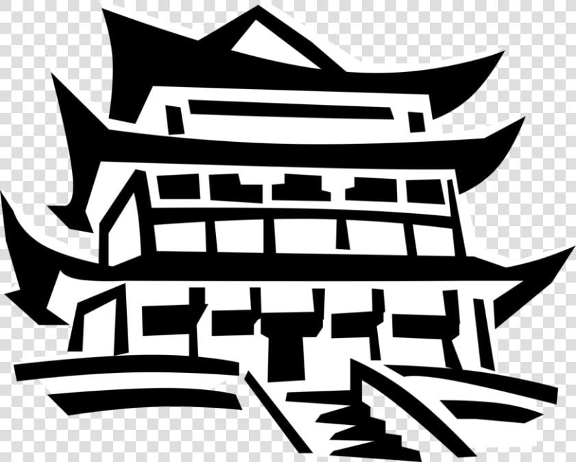 Vector Illustration Of Asian Japanese Or Chinese Pagoda  HD Png DownloadTransparent PNG