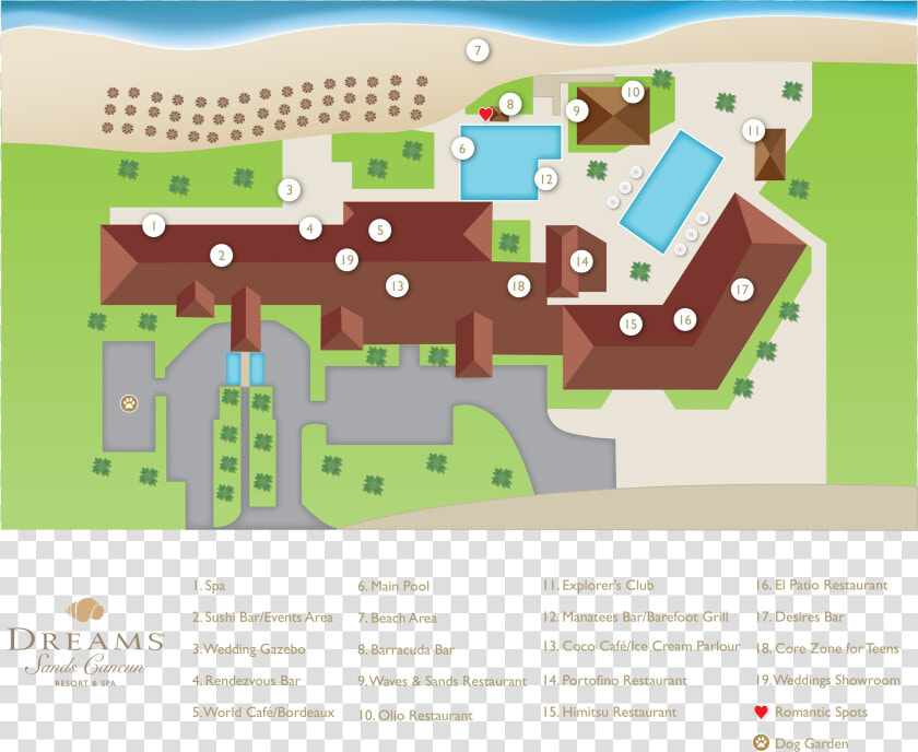 Dreams Huatulco Resort Map  HD Png DownloadTransparent PNG