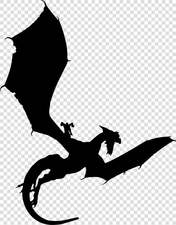 Chinese Dragon Silhouette Clip Art   Flying Dragon Silhouette Transparent Background  HD Png DownloadTransparent PNG