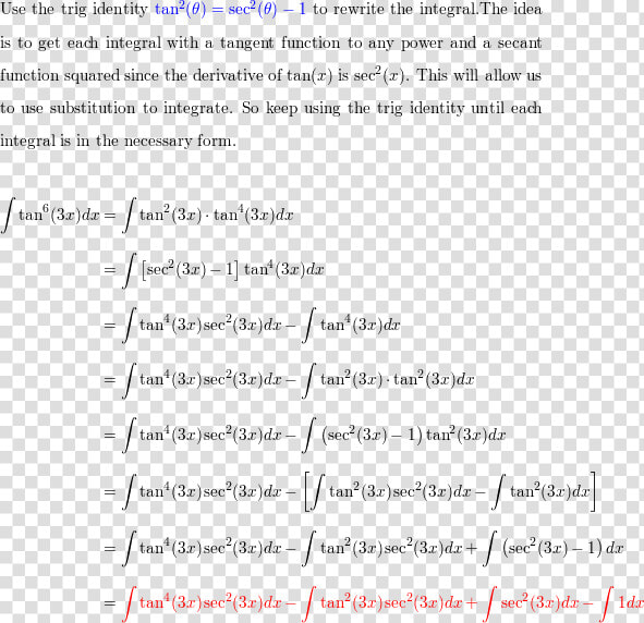 Integral Tan 23x Sec 3x Dx  HD Png DownloadTransparent PNG
