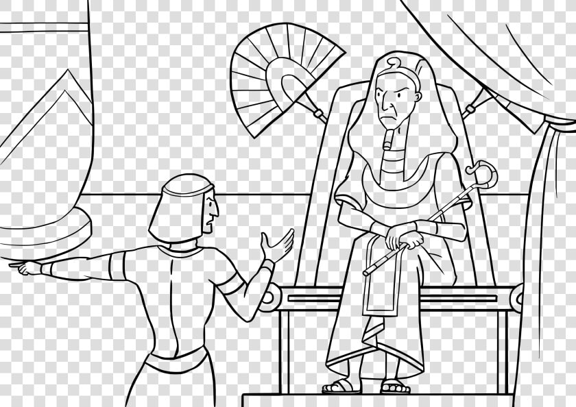 Pharaoh Coloring Pages   Moses Talks To Pharaoh Coloring Page  HD Png DownloadTransparent PNG