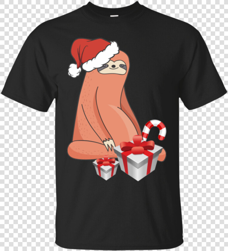 Womens Cute Sloth In Santa Hat Christmas Cartoon Funny   Legends Are Born In October 14  HD Png DownloadTransparent PNG