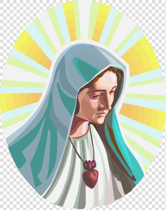 Vector Illustration Of Virgin Mary  Mother Of Jesus   Art Mary Mother Of The Church  HD Png DownloadTransparent PNG