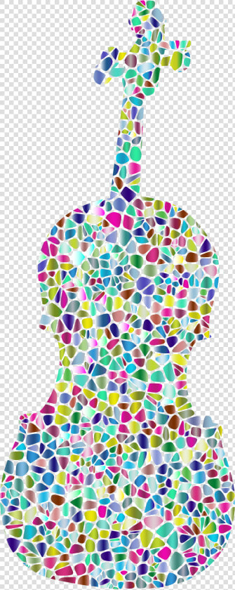 Polyprismatic Tiled Violin Silhouette Clip Arts   Violin  HD Png DownloadTransparent PNG