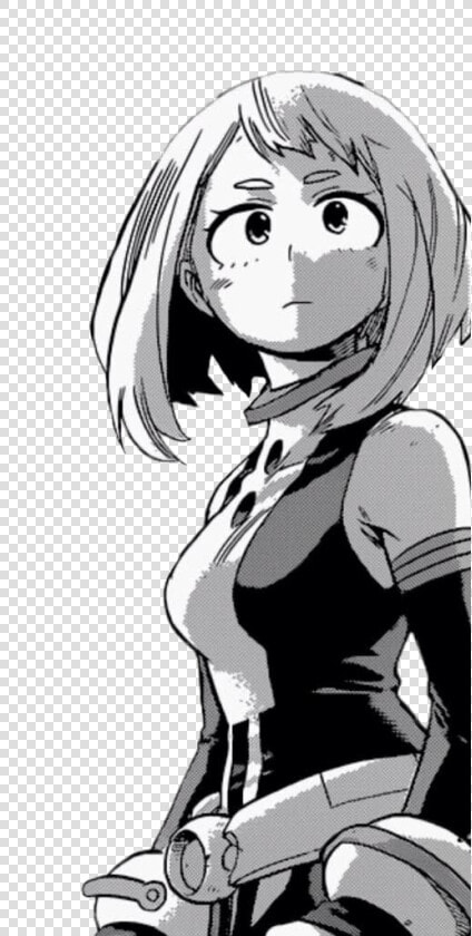 Ochako Uraraka   My Hero Academia Uraraka Black And White  HD Png DownloadTransparent PNG