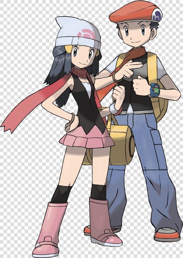 Koki Va Hikari   Pokemon Diamond Trainer  HD Png DownloadTransparent PNG