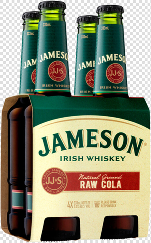 Jameson Irish Whiskey  amp  Raw Cola 333ml 4 Pack   Jamieson And Raw Cola  HD Png DownloadTransparent PNG