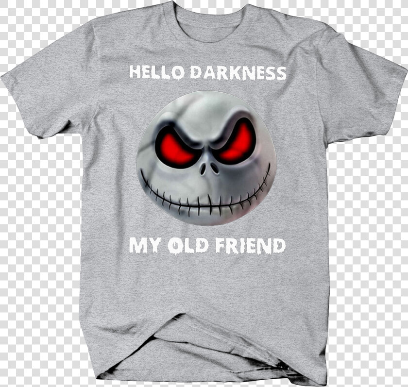 Jack Skellington Hello Darkness My Old Friend Halloween   Color Guard Mom Shirts  HD Png DownloadTransparent PNG