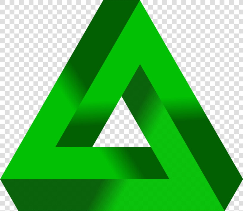 Grass triangle symbol   Green Penrose Triangle  HD Png DownloadTransparent PNG