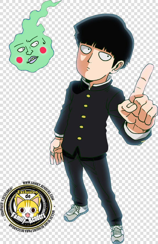 Render Shigeo Kageyama   Cartoon  HD Png DownloadTransparent PNG