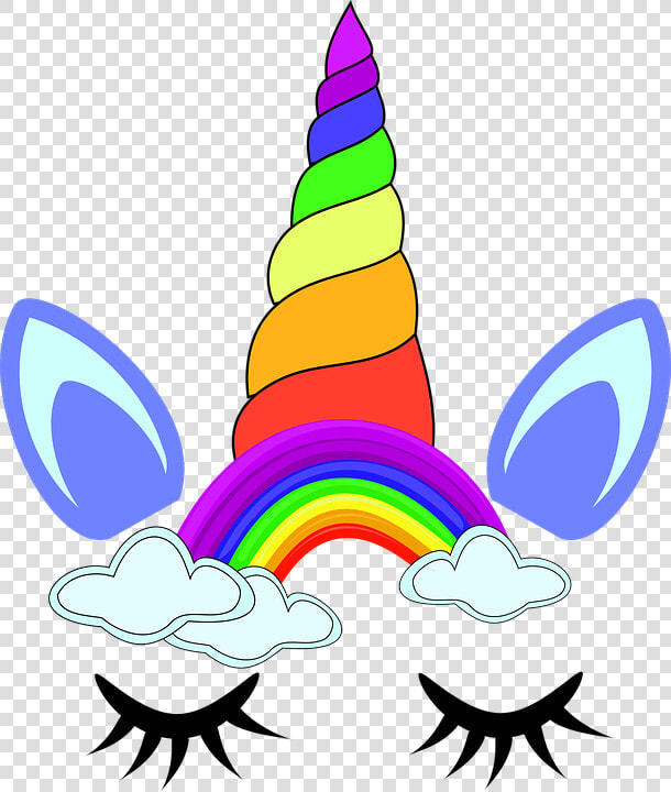 Unicorn  Unicorn Face  Rainbow  Cute  Pretty  Colorful   Unicorn Rainbow Face  HD Png DownloadTransparent PNG