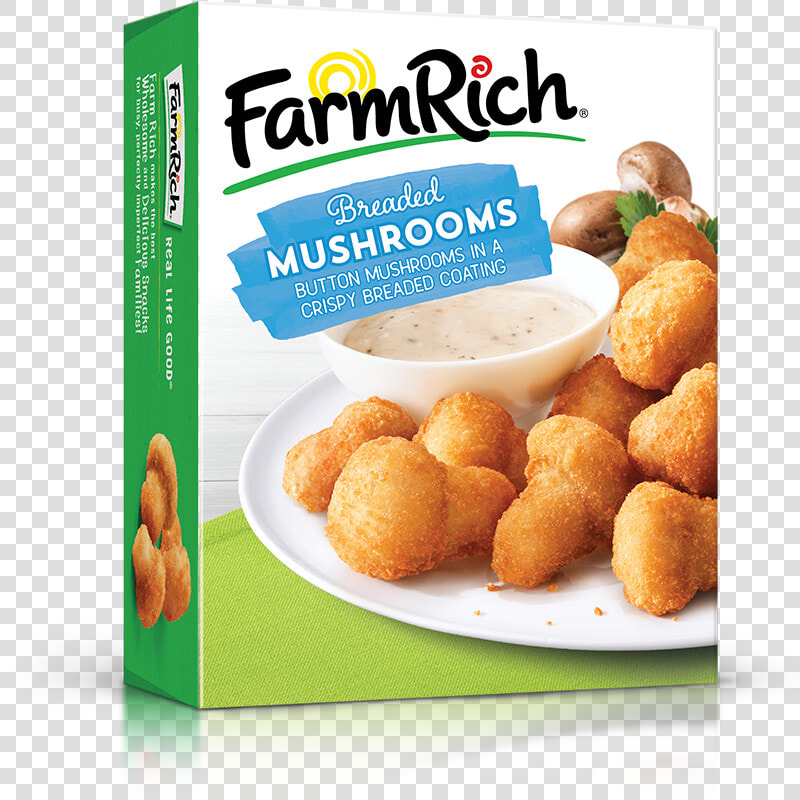 Breaded Mushrooms   Farm Rich Mozzarella Sticks  HD Png DownloadTransparent PNG