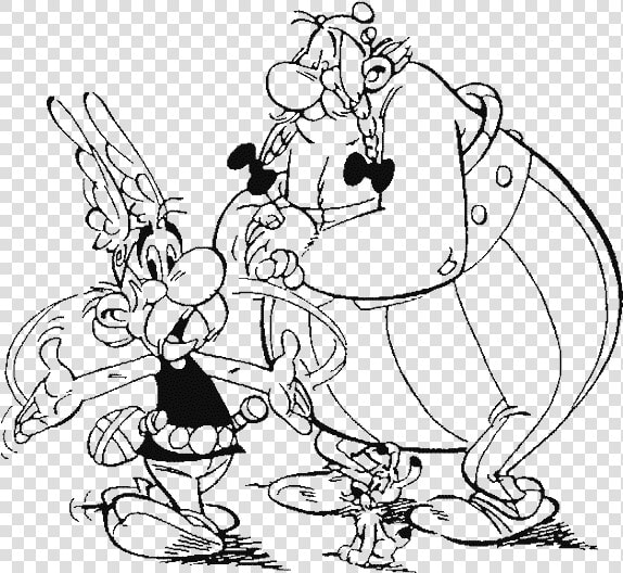 Desenhos Para Colorir Do Asterix Imagens Para Imprimir   Kleurplaten Asterix En Obelix  HD Png DownloadTransparent PNG