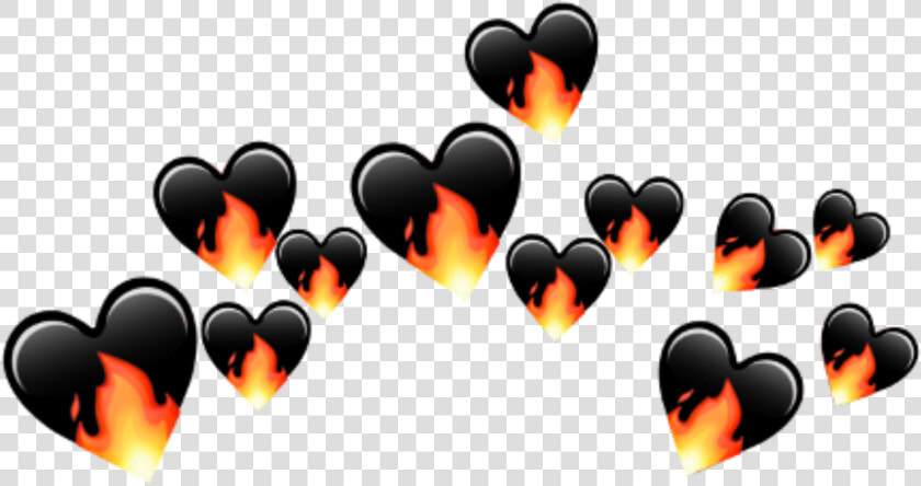  heartcrown  fire  lit  bad  black  emoji  cute  freetoedit   Illustration  HD Png DownloadTransparent PNG