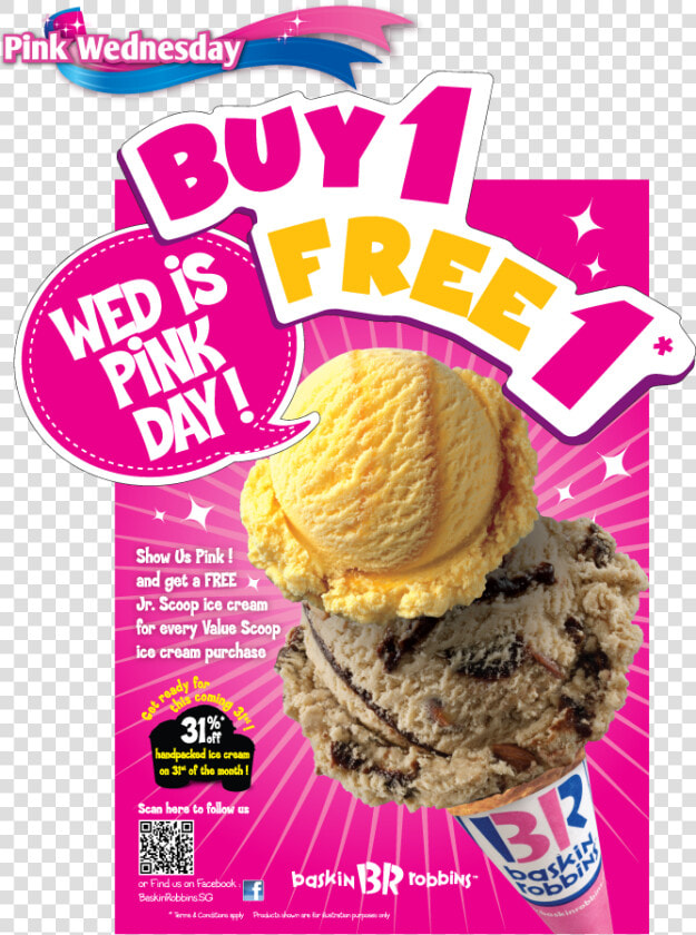 Baskin Robbins Pink Wednesday 3 Feb 2016 Onward  HD Png DownloadTransparent PNG