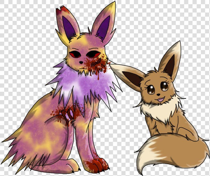 Miyu The Eevee And Rebel The Undead Jolteon Miyuamprebel   Jolteon Blood  HD Png DownloadTransparent PNG