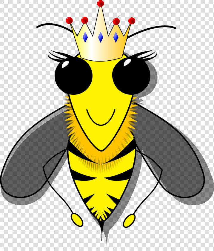 Cartoon Of Queen Bee   Clip Art Pictures Of Bees  HD Png DownloadTransparent PNG