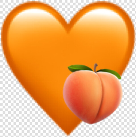  naranja  orange  fruta  fruit  corazon  heart  emoji   Heart  HD Png DownloadTransparent PNG