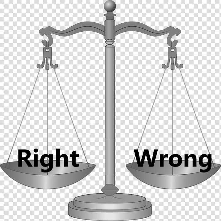 Scale Of Right And Wrong   Right Vs Wrong Scale  HD Png DownloadTransparent PNG