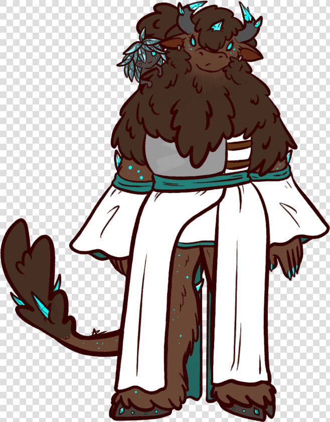 Crystal Shaman Minotaur And Her Little Petrifern Familiar   Illustration  HD Png DownloadTransparent PNG