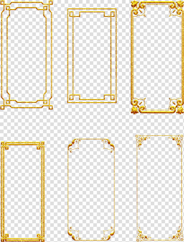 Gold Gorgeous Retro Chinese Style Png And Psd   Parallel  Transparent PngTransparent PNG