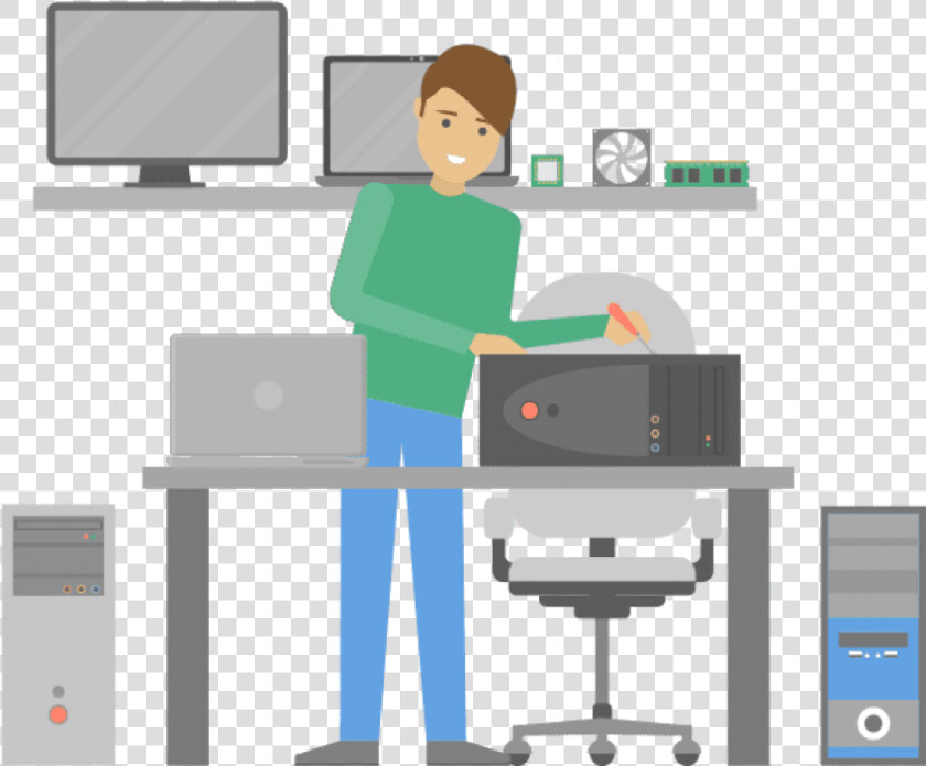 Free Png Download Computer Repair Technician Png Images   Standing Desk  Transparent PngTransparent PNG