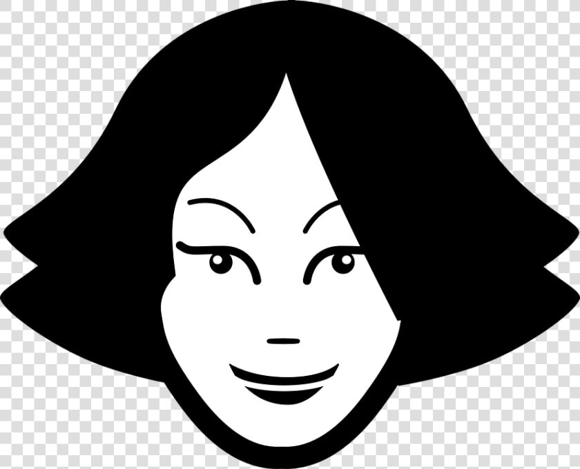 Woman  Girl  Face  Silhouette  Teenager  Teen  Young   Women Face Clipart Black And White  HD Png DownloadTransparent PNG