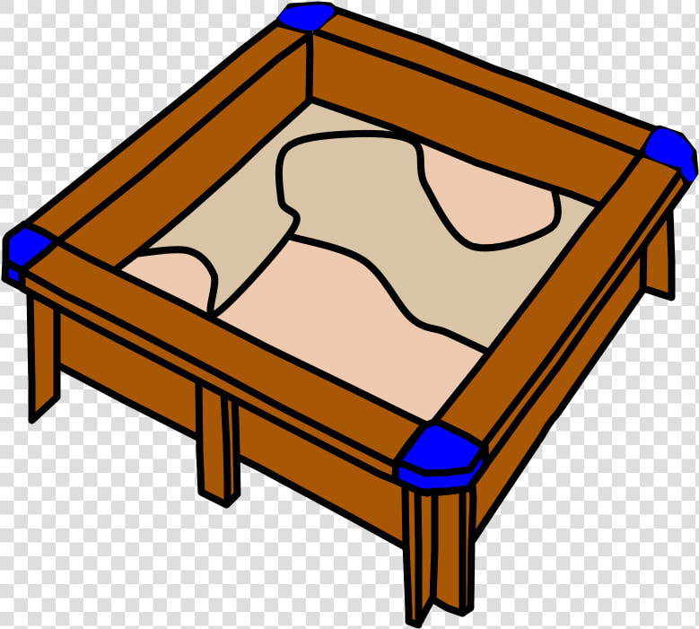 Sandbox  Square  Blue Seats  Brown Wood  HD Png DownloadTransparent PNG