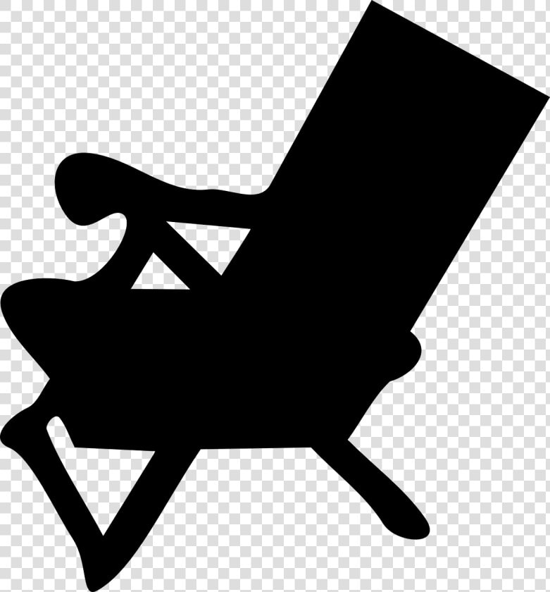 Sunbed  Deck chair  Beach  Summer  Relax  Silhouette   Beach Chair Clipart Black And White  HD Png DownloadTransparent PNG